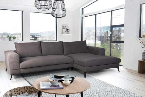 D&N Loreto modernes Sofa mit Longchair viele Bezüge