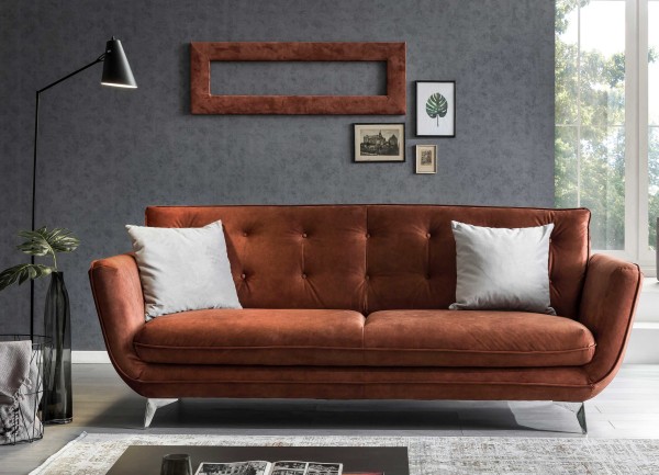 D&N Stockholm Sofa im Chesterfield Stil Breite / Bezug wählbar