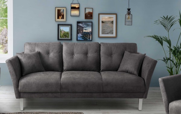 D&N Skandi skandinavisches Sofa als 2- oder 3Sitzer Bezug wählbar