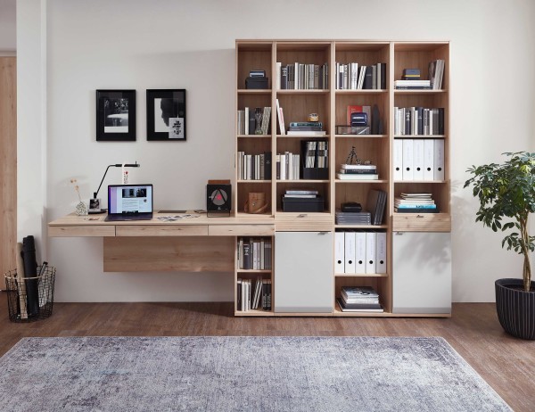 Stralsunder Mira Bücherregal mit Schreibtisch alteiche buche auch individuell
