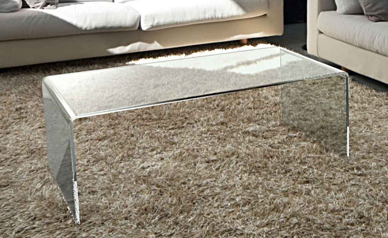 Akante Atena Couchtisch Glas grau