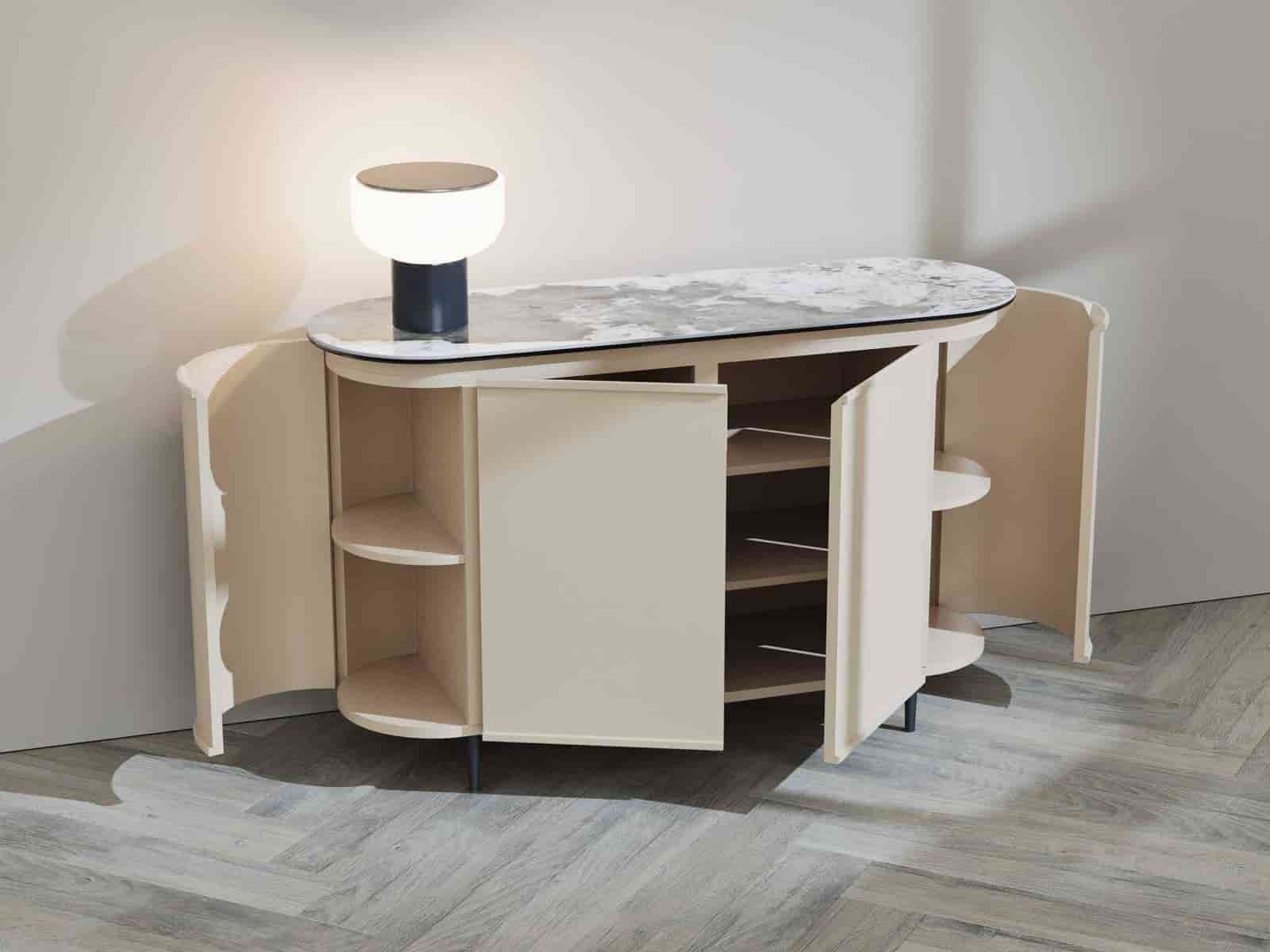 Akante Ohio Sideboard abgerundet