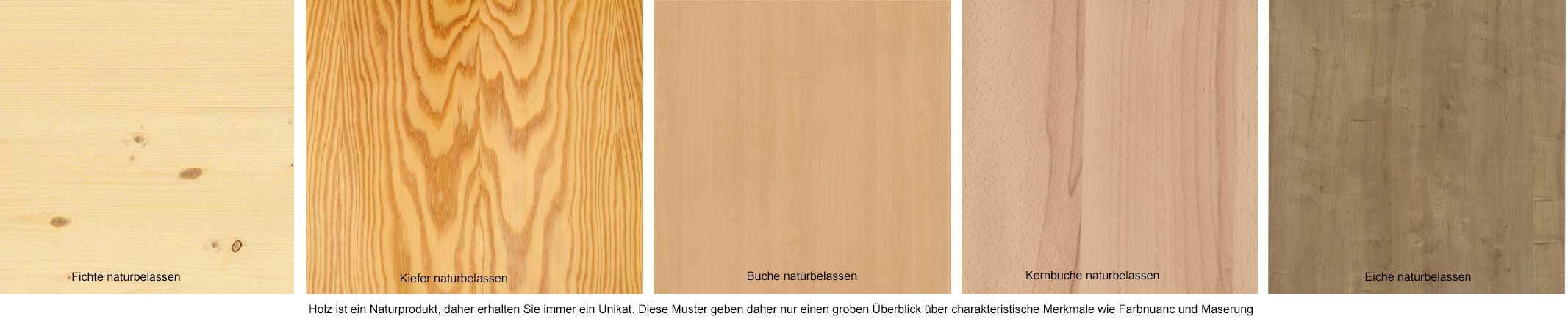 Holzarten einheimisch für Möbelbau