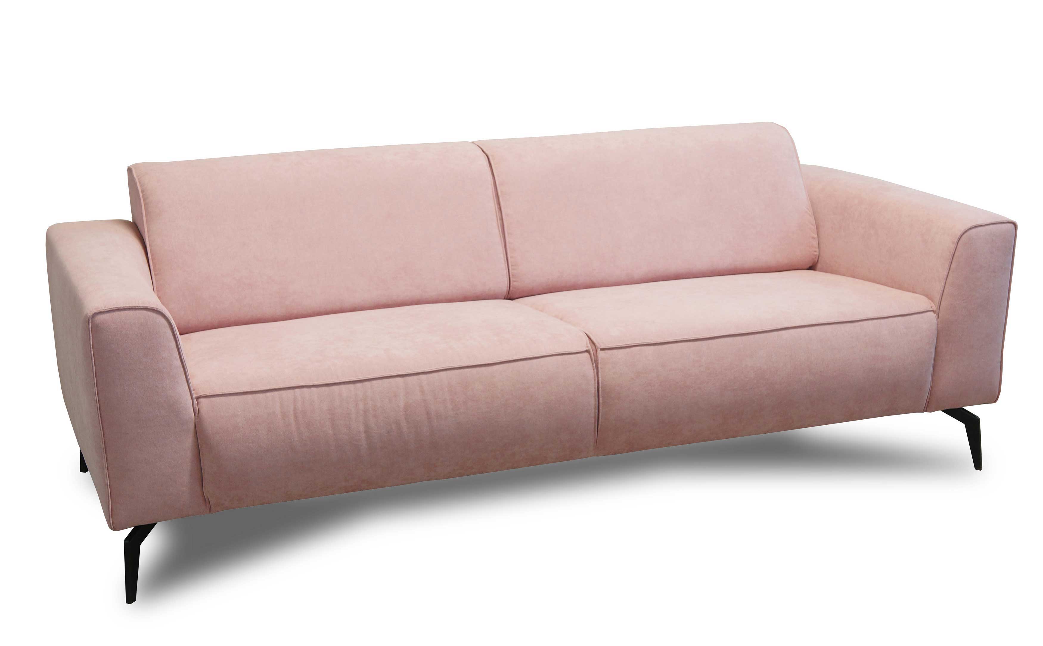 D&N Toulon peppiges 3Sitzer Sofa rosa mit Spiderfüßen