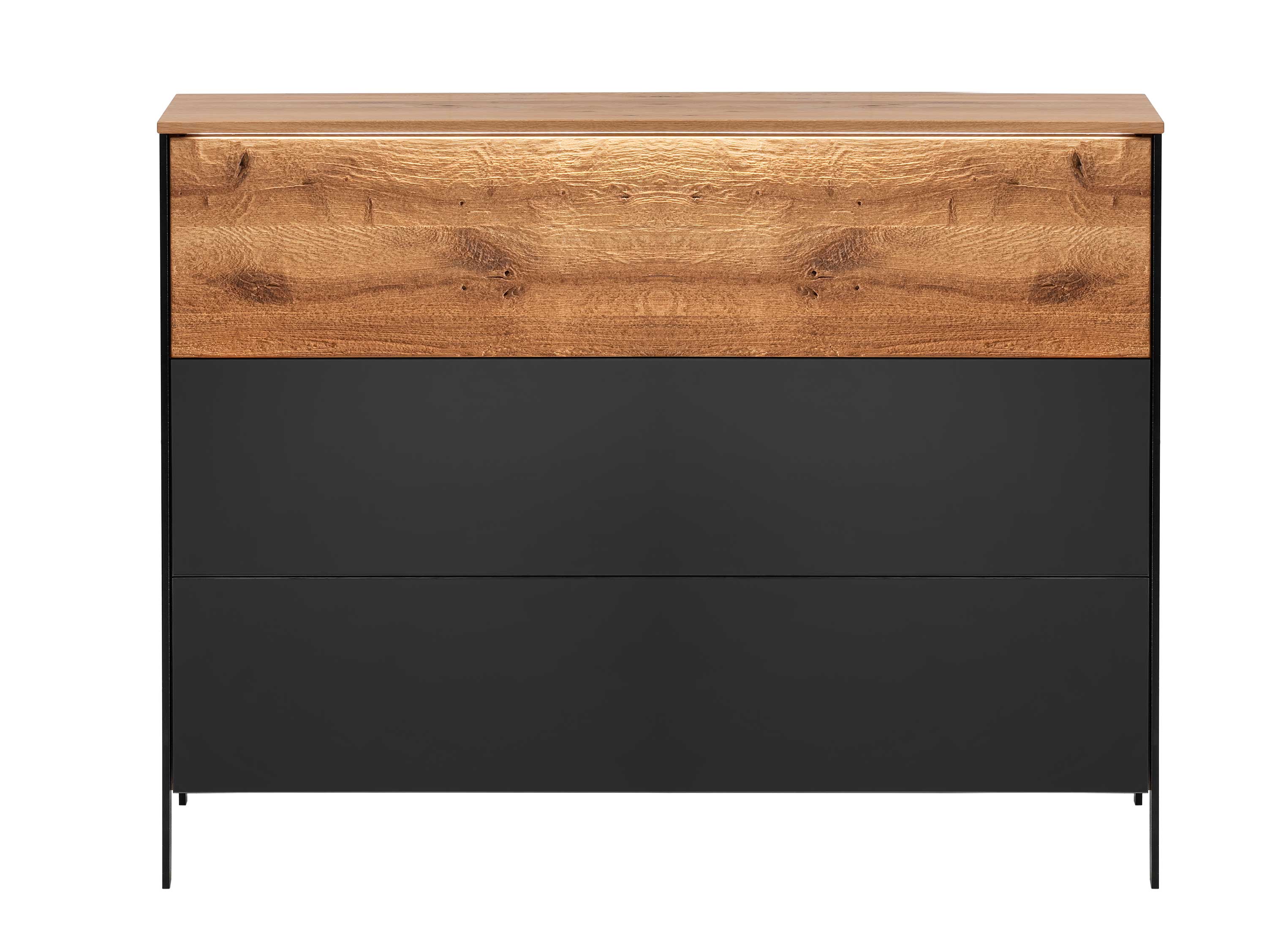 Forestales Boston massiver Kleiderschrank mit Glastüren