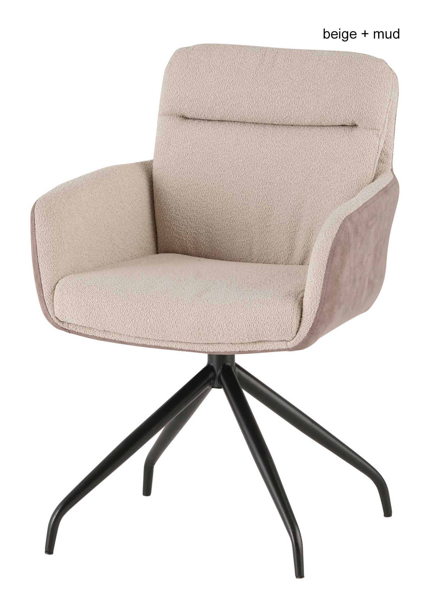 La Chair Senn Armlehnstuhl drehbar 2farbig beige