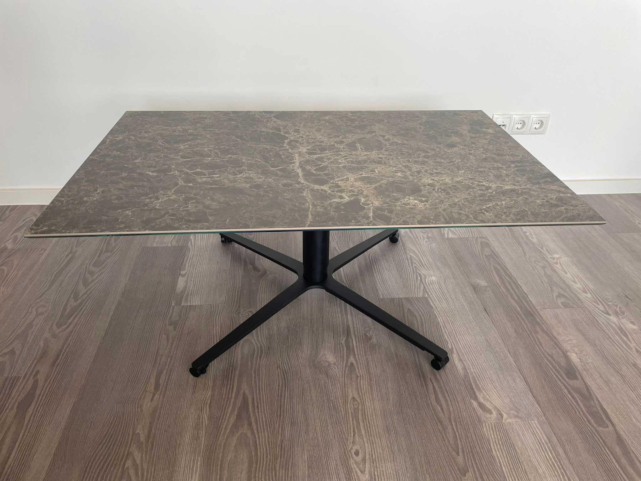 Ronald Schmitt K736 Couchtisch höhenverstellbar 110x70 cm Kerramik dunkel marmoriert