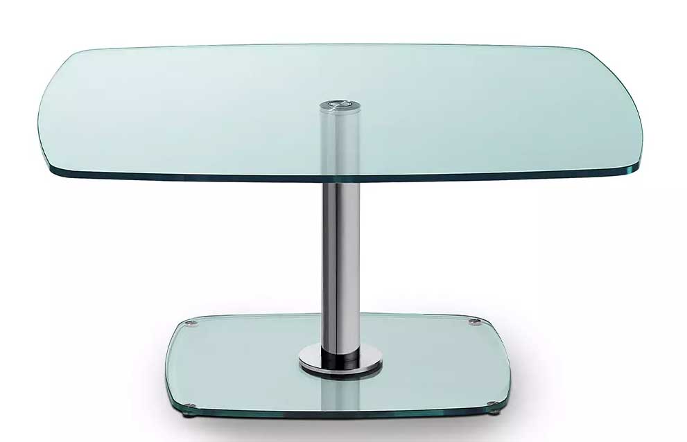 Ronald Schmitt Triplex P 432 Couchtisch 110x70 cm höhenverstellbar mit Tischplatte Floatglas