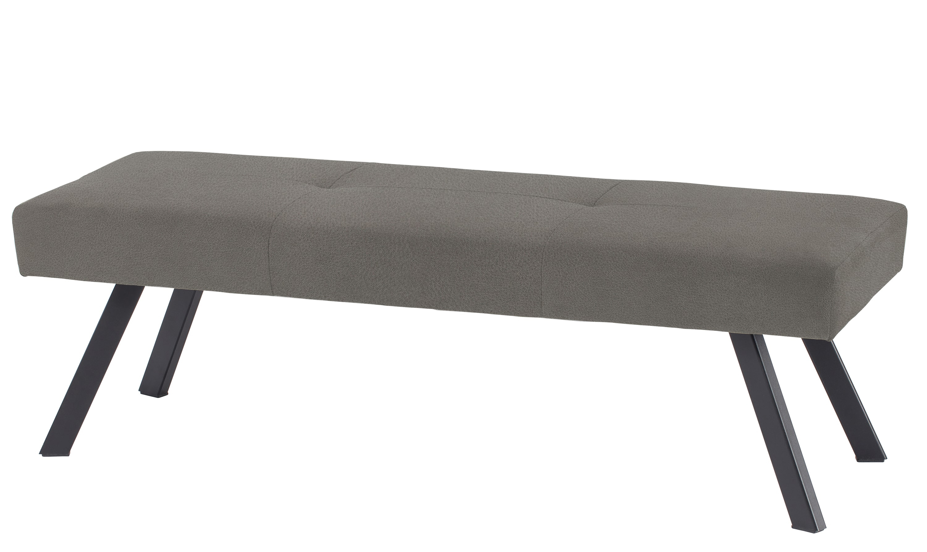 Standard Furniture Colorado Polsterbank Bezug Microfaser grau und Metallgestell schwarz