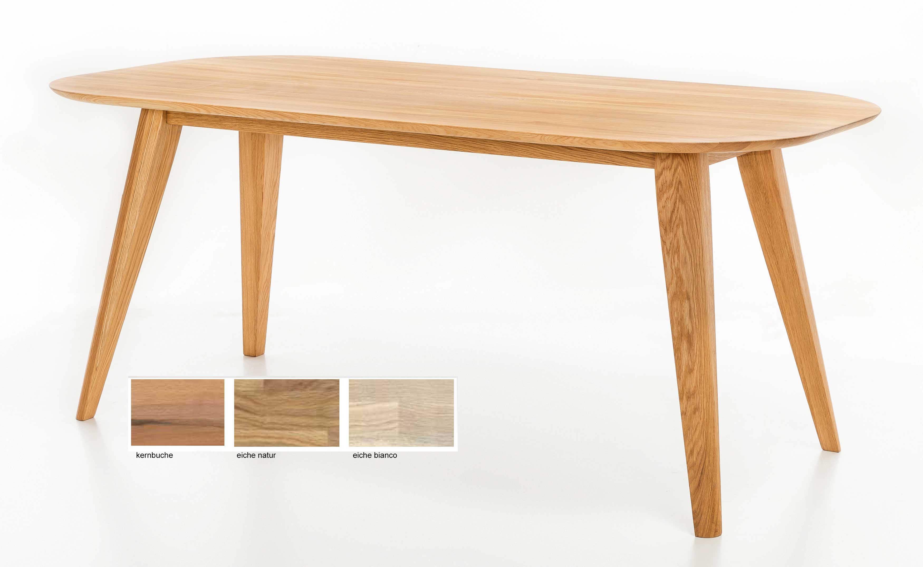 Standard Furniture ovaler Holztisch eich massiv