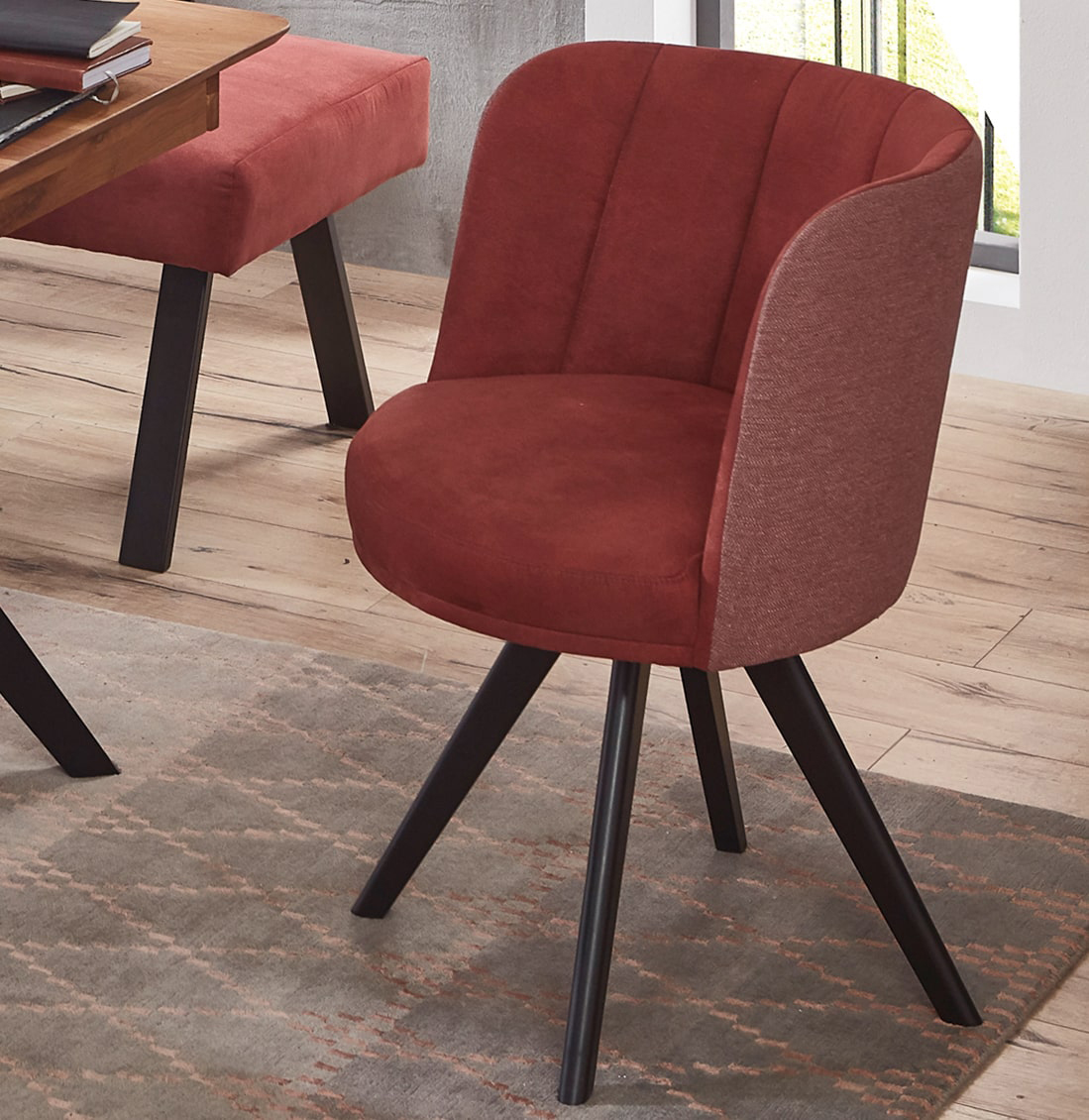 Standard Furniture Palma Polsterstuhl mit rundem Sitz und Lehne auch drehbar