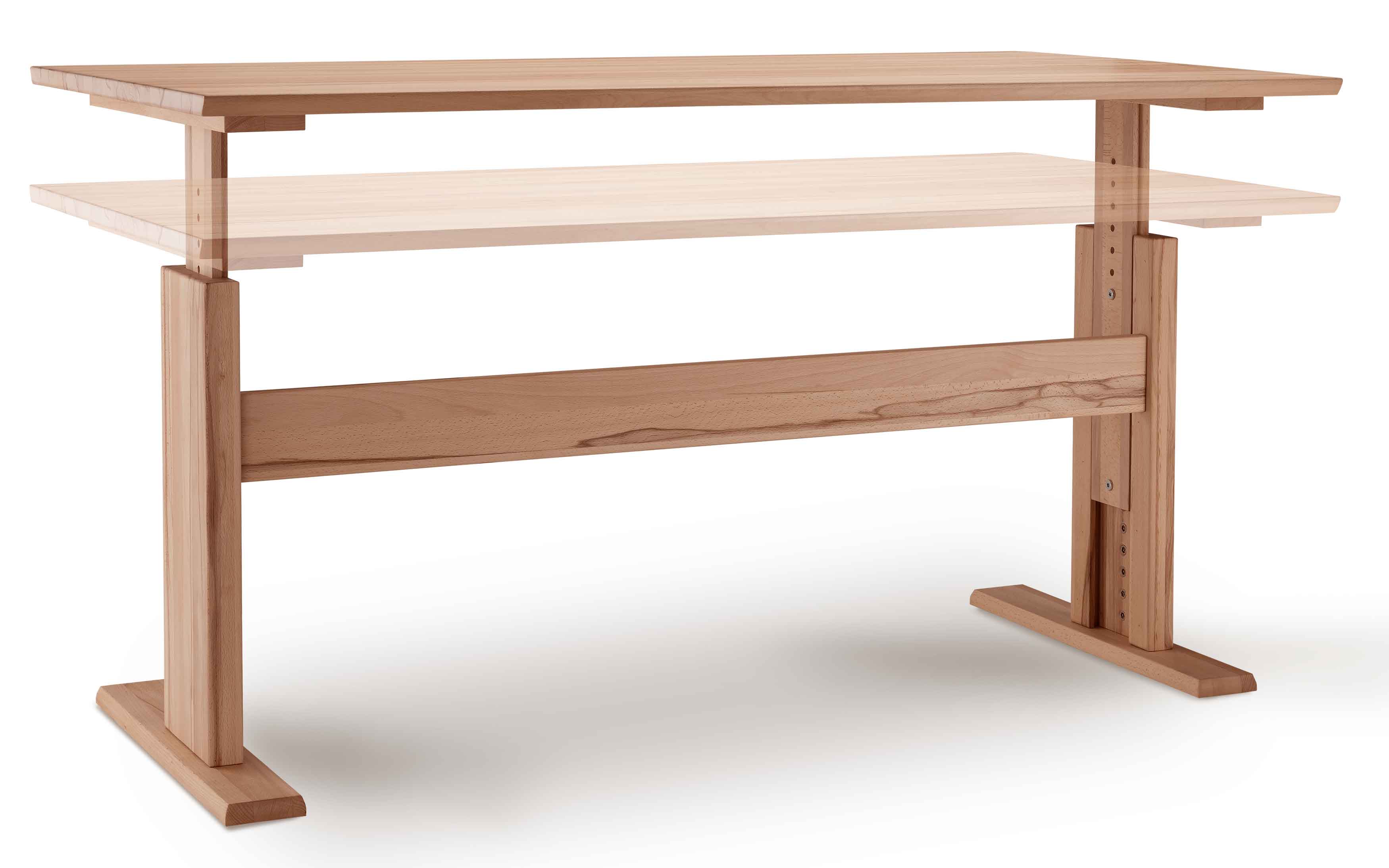 TPT höhenverstellbarer Schreibtisch Holz