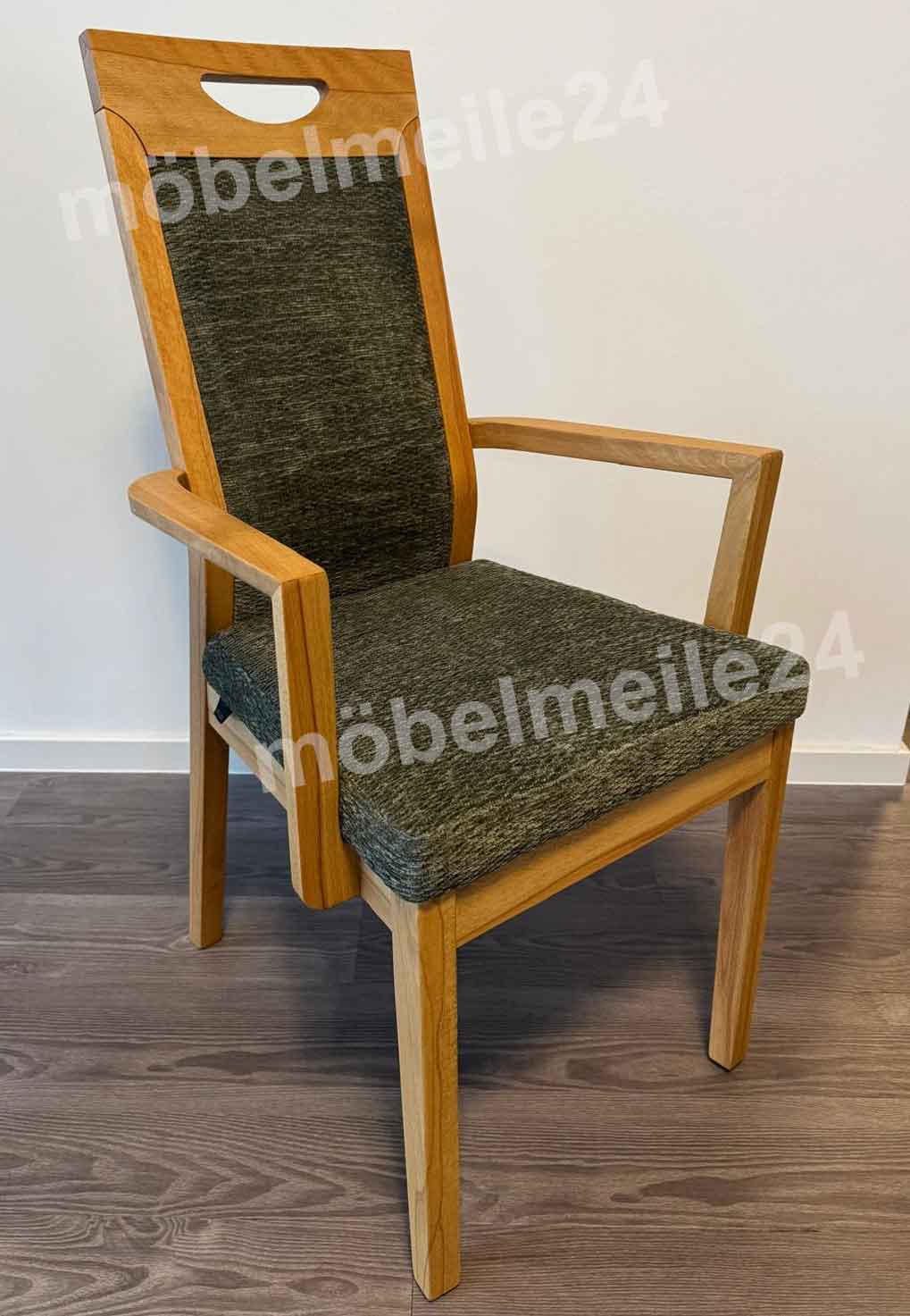 Venjakob Jennifer Armlehnstuhl Holz mit Polster grün