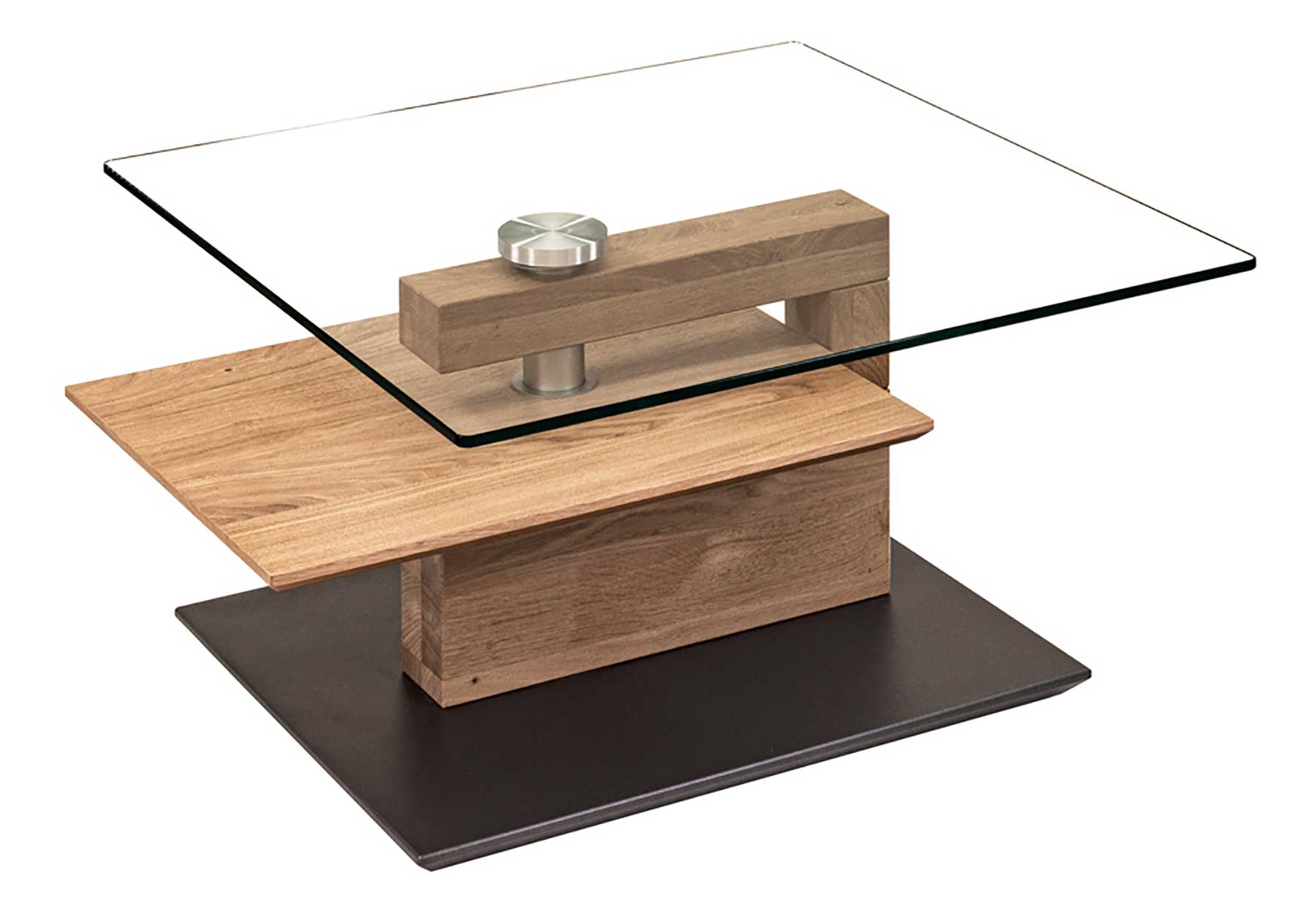 vierhaus 78942 Couchtisch eiche massiv mit Glasplatte