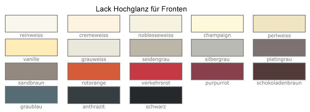Wehrsdorfer Studio Farben für Hochglanzfront