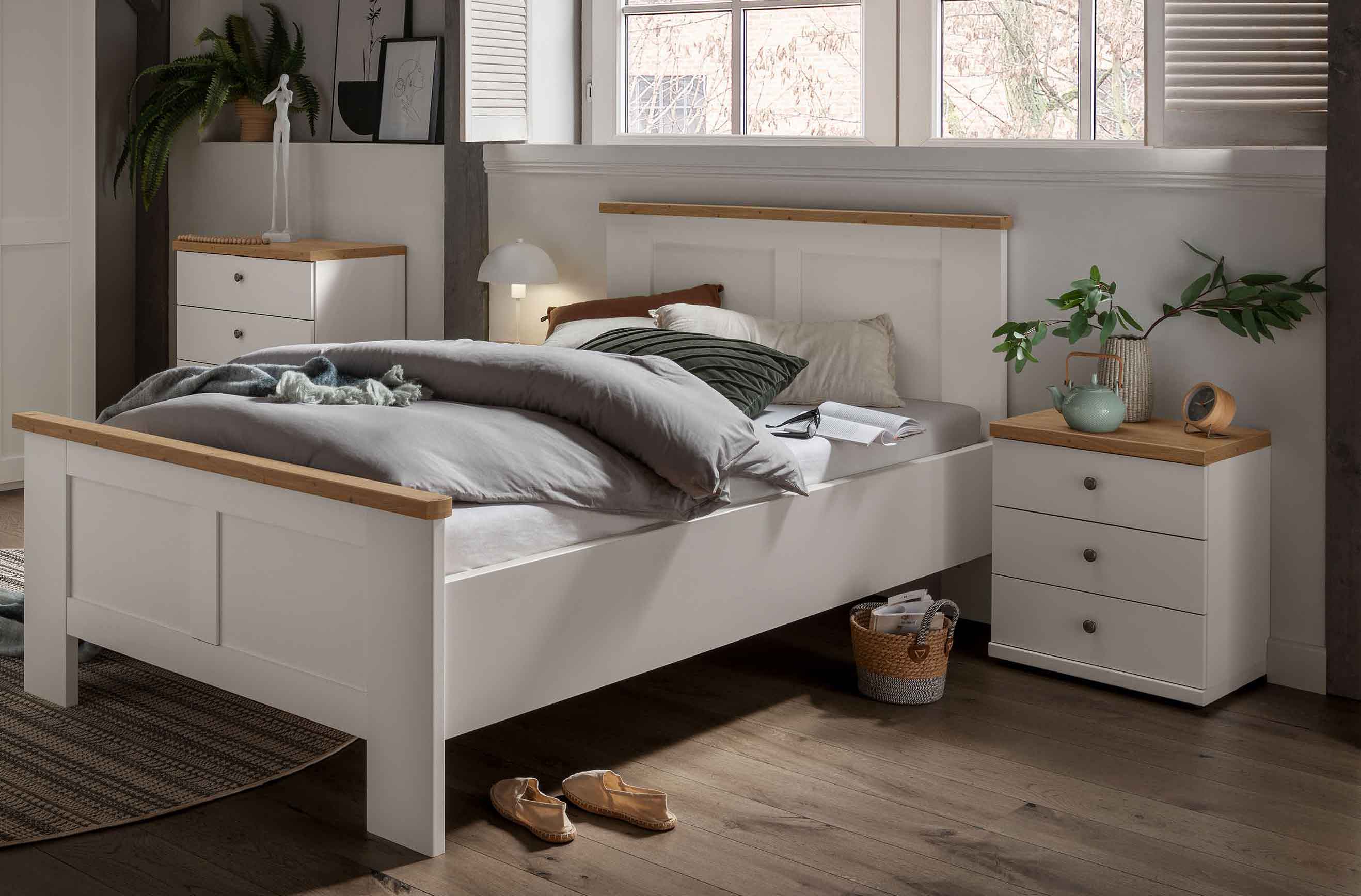 Wiemann Marlow Bett Landhausstil weiß